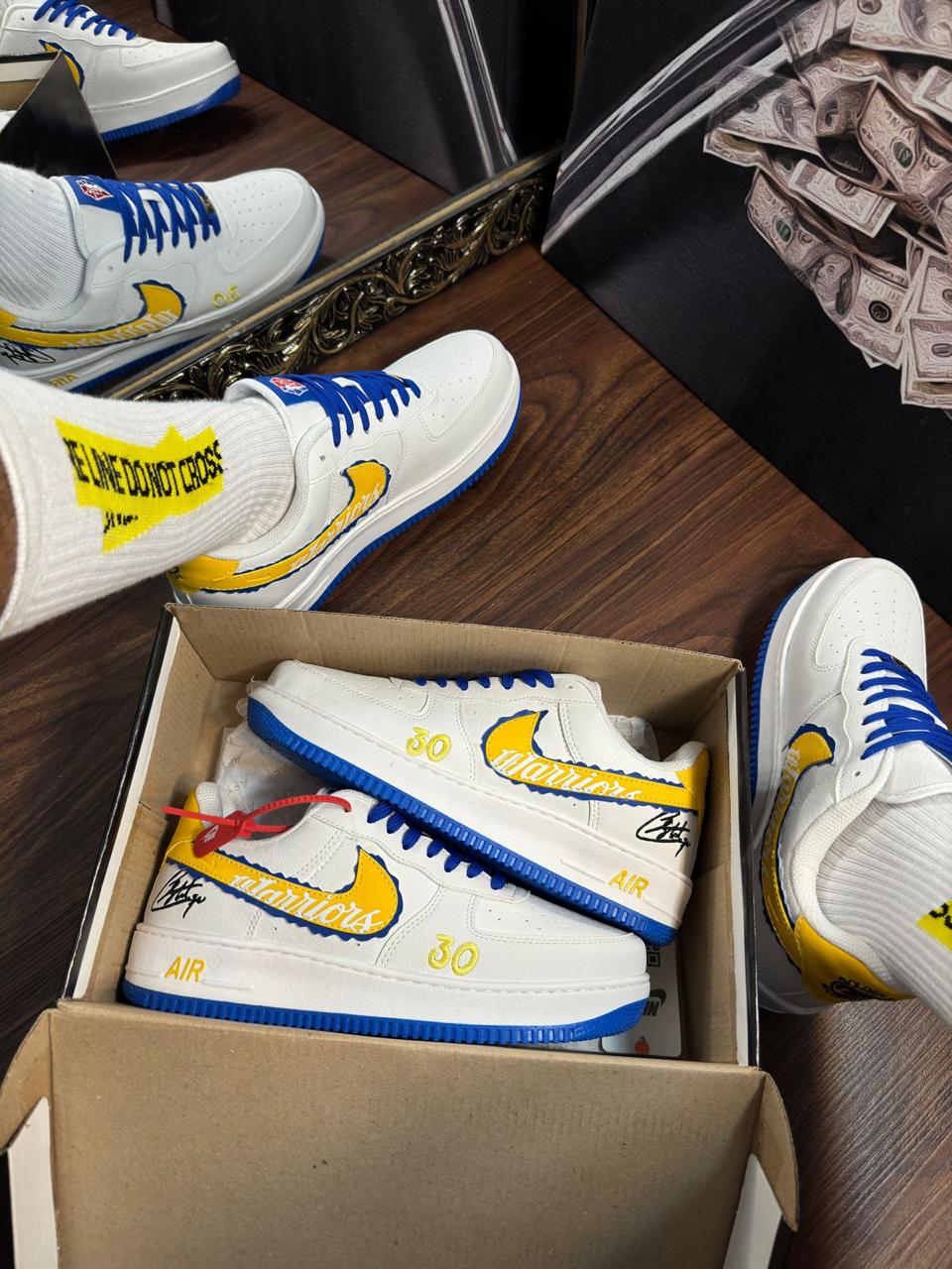 Tênis AIR Force 1 - Golden State Warriors